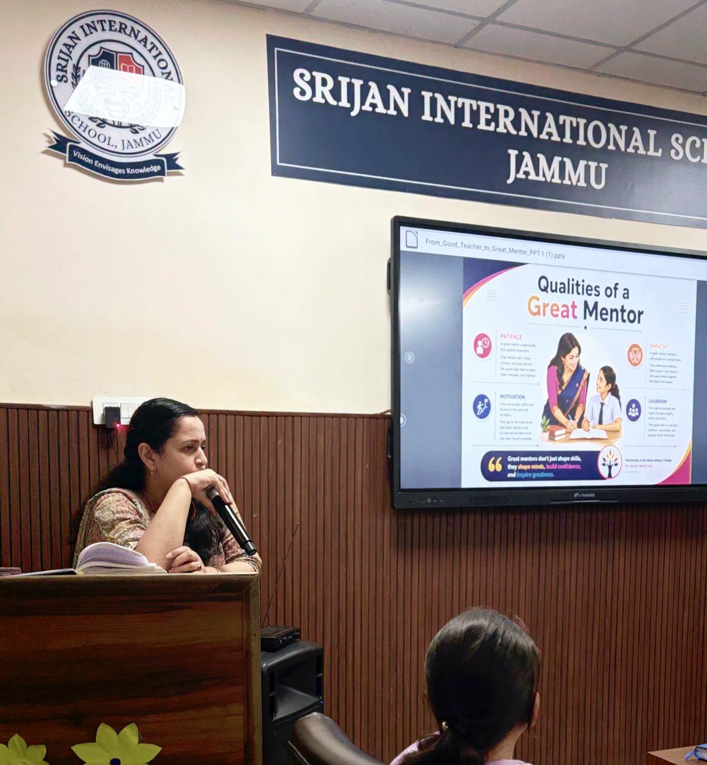Enriching workshop on From Good Teacher to Great Mentor